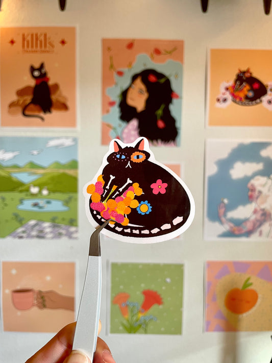 Kitty De Los Muertos Stickers